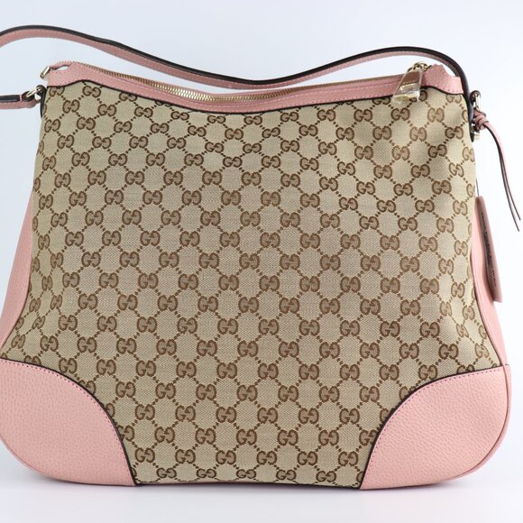 *NEW* Gucci GG Monogram Large Margaux Hobo Beige Soft Pink - Picture 6 of 16